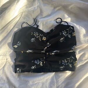 Abercrombie & Fitch Black Floral Tank
